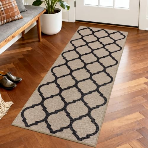 TUKDAK Weben Teppich Läufer Flur rutschfest 50x150cm, Waschbar Küchenteppich, Flurläufer Modern, Teppichläufer, Küchenläufer, Flur Teppich… – Ansicht 1