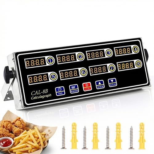 8-Channel Digital Kitchen Timer with Adjustable Volume