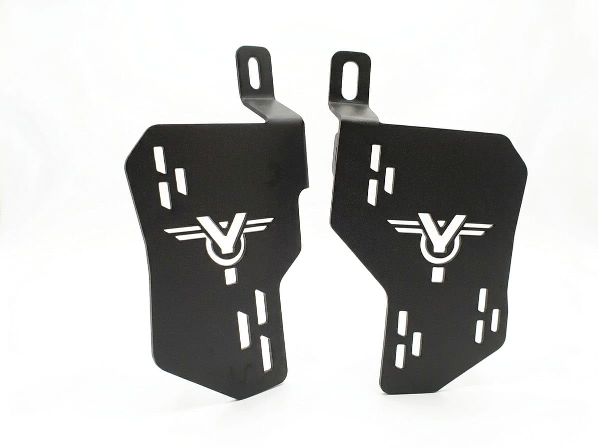 Yezdi Adventure Heavy Duty Both Side Footrest |Foot Steps |Foot Page Laser Cut Design Foot Rest Rust-Resistant with (Y) Brand Design Black Finish Comptable For Yezdi Adventure-image-26