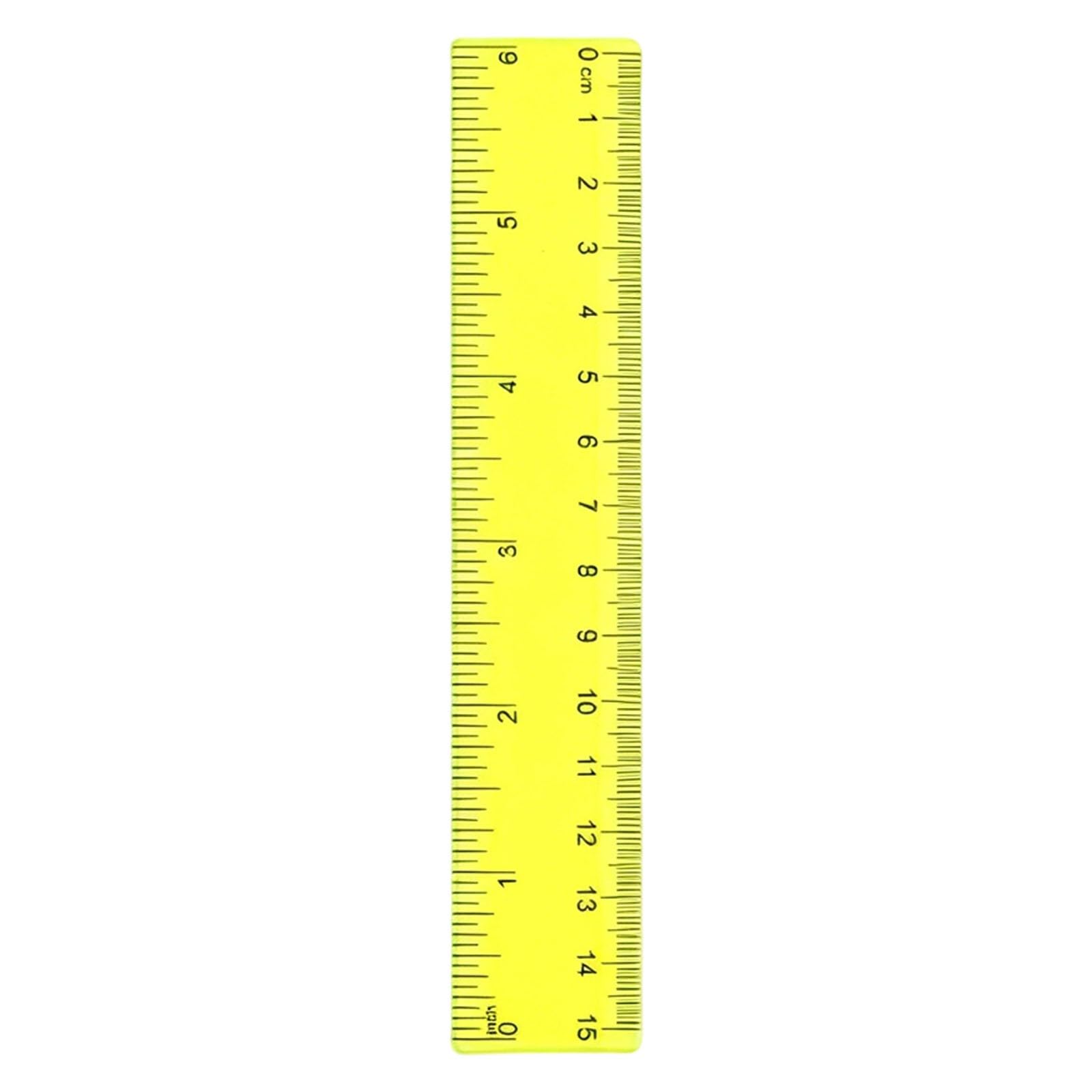 Transparent Coloured Rulers, 15cm Measuring Ruler Stationery