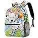 Rucksack mit Cartoon-Ozean-Delphin-/Seestern-Muster, Schule, College-Tasche, Büchertasche, Wandern, Reiserucksack für Damen und Herren