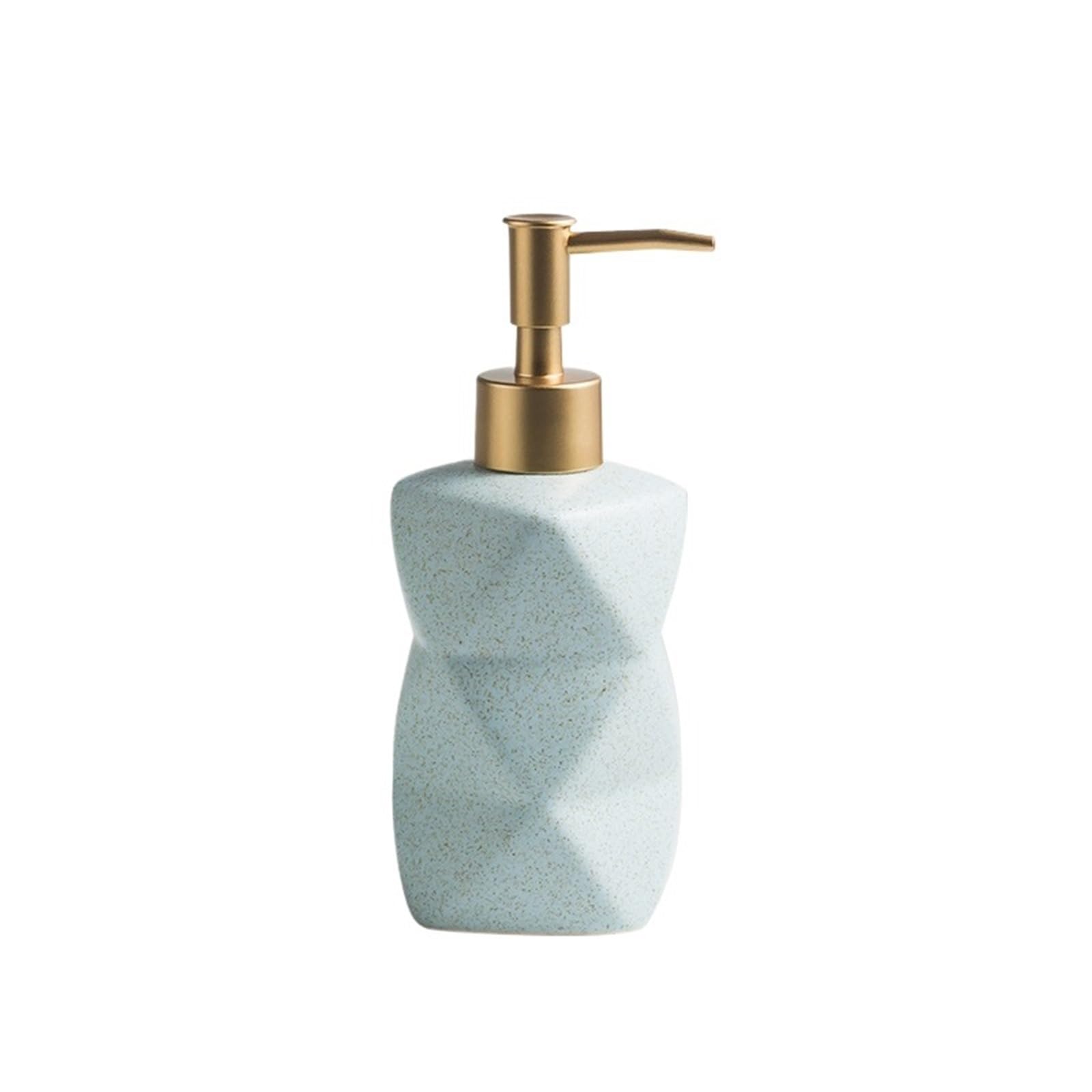 Soap Dispenser Simple Ceramic Lotion Pump Bottle 300ml Bathroom Shower Gel Soap Dispenser(Blue)
