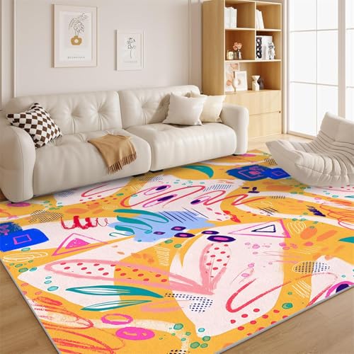 Memphis Rug - Retro Abstract 3x5 Rugs for Bedroom Living