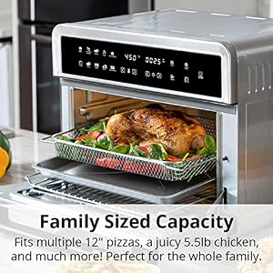 Aria Air Fryers ATO 898 Toaster Oven Air Fryer 30Qt Brushed Stainless Steel