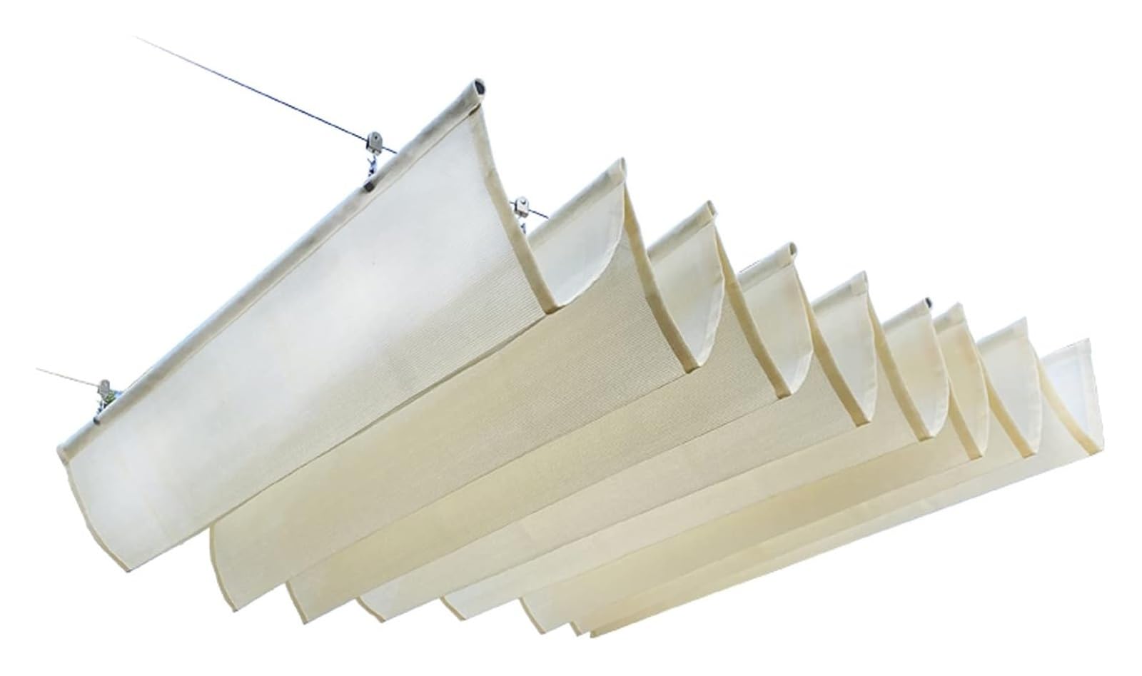 Zwijana siatka przeciwsłoneczna HDPE | Wysuwana siatka przeciwsłoneczna w wielu rozmiarach na werandę tarasową(1x15m/3.3x49ft)