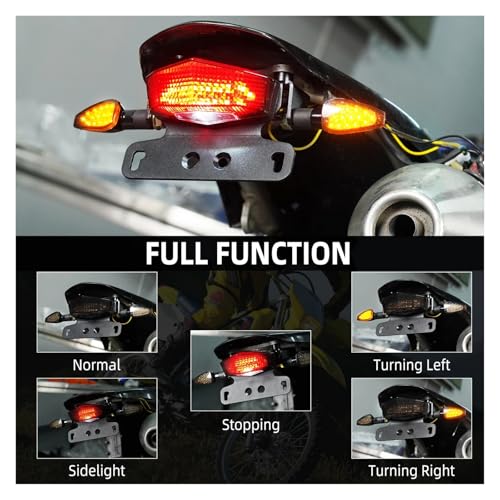 Lámpara trasera y luces LED de freno para rutas nocturnas en Suzuki DRZ400S y SM 4