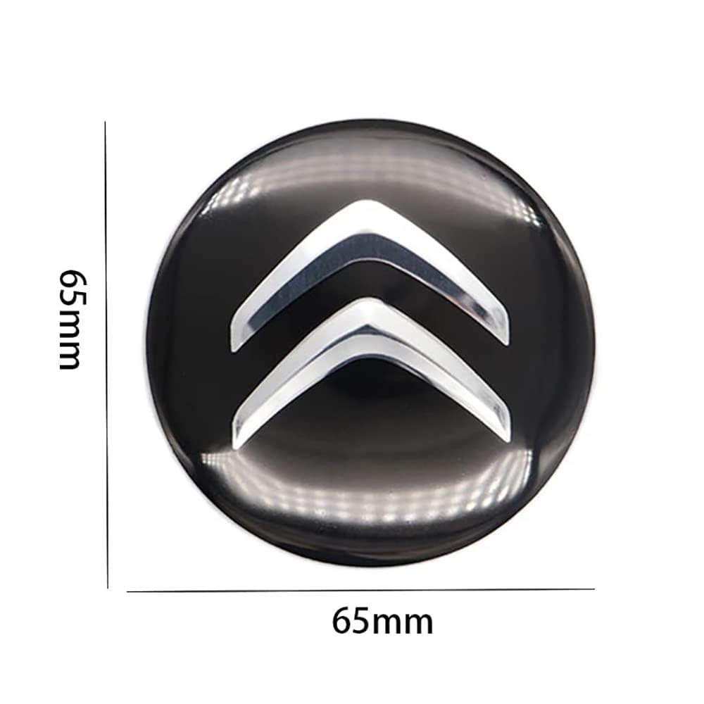 4 Autocollants Cache-moyeux Pour Citroën 65 Mm - Protection Et Style Pour Jantes, Faciles à Coller - 11