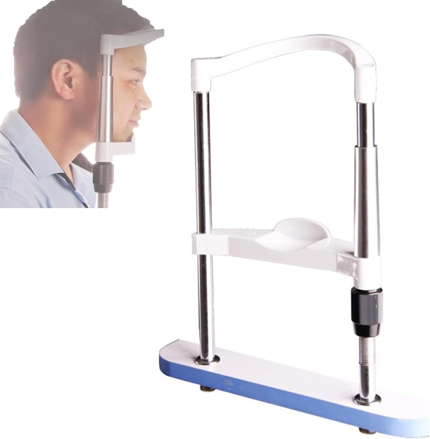 Agvhqc Adjustable Lifting Optometry Chin Bracket With Forehead Support, 10Cm Max Lift, 135-235Mm Adjustable Distance, Eye Training Optometry Accessory, Board Excluded