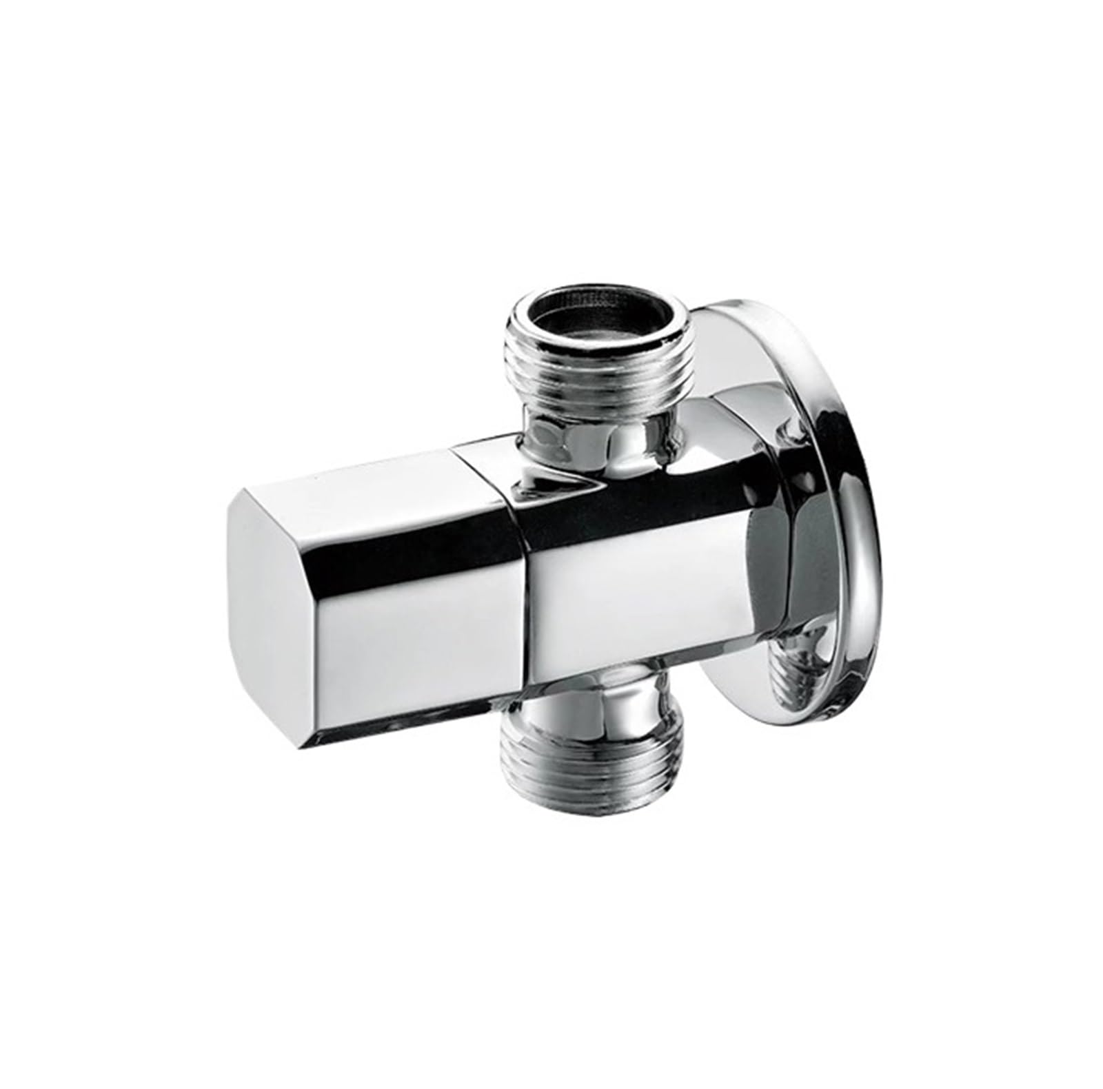 tap Angle Valve, Triangle Valve 1 in 2 Out Brass Angle Bathroom Toilet Filling Valves Wall Mounted Inlet and Outlet Water Stop Valve(Type D)(Type D)