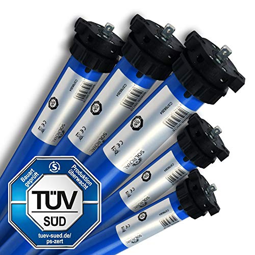 Sol Royal Rolladenmotor 68kg Zugkraft 30Nm Rollladen Motor TÜV zertifiziert für 60mm Achtkantwelle (SW60) – Elektromechanischer Rollladenantrieb Rohrmotor sehr leise & wartungsfrei – SolTec M68