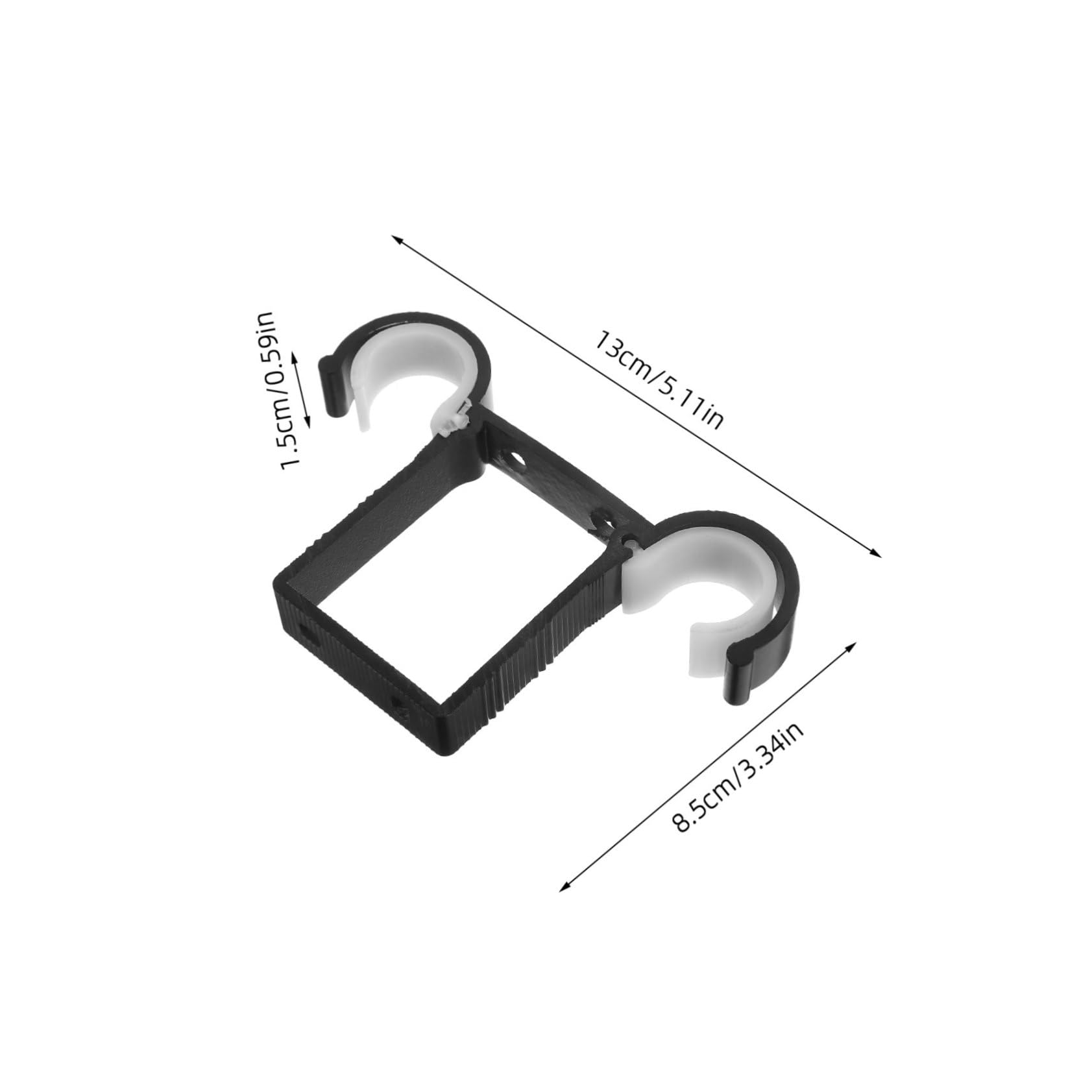 Cabilock 2pcs Ceiling Curtain Rod Brackets Aluminum Alloy Support for High Ceilings Modern Dual Pole Hanging System for Curtains Easy Installation