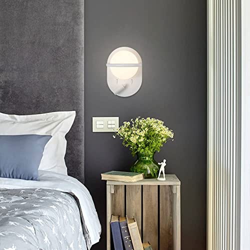 Aplique de pared nórdico con globo de cristal para dormitorio WQHPLMD 4