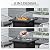 Outsunny 34 Inch Outdoor Propane Gas Fire Pit Table, 50,000 BTU Auto-Ignition Square Wicker-Effect Gas Firepit with Glass Wind Guard, Lid, Lava Rocks, Steel Base, CSA Certification, Black
