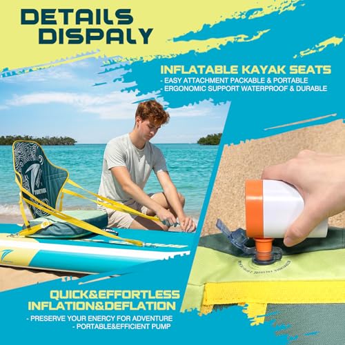 Image of 11' /11'6 inch x 33 inch /34 inch x 6 inch TIDETREK Inflatable SUP Paddle Board - Extra-Wide, Stable Stand Up Paddle Board with Premium Full Accessory Set for Adults & Youth