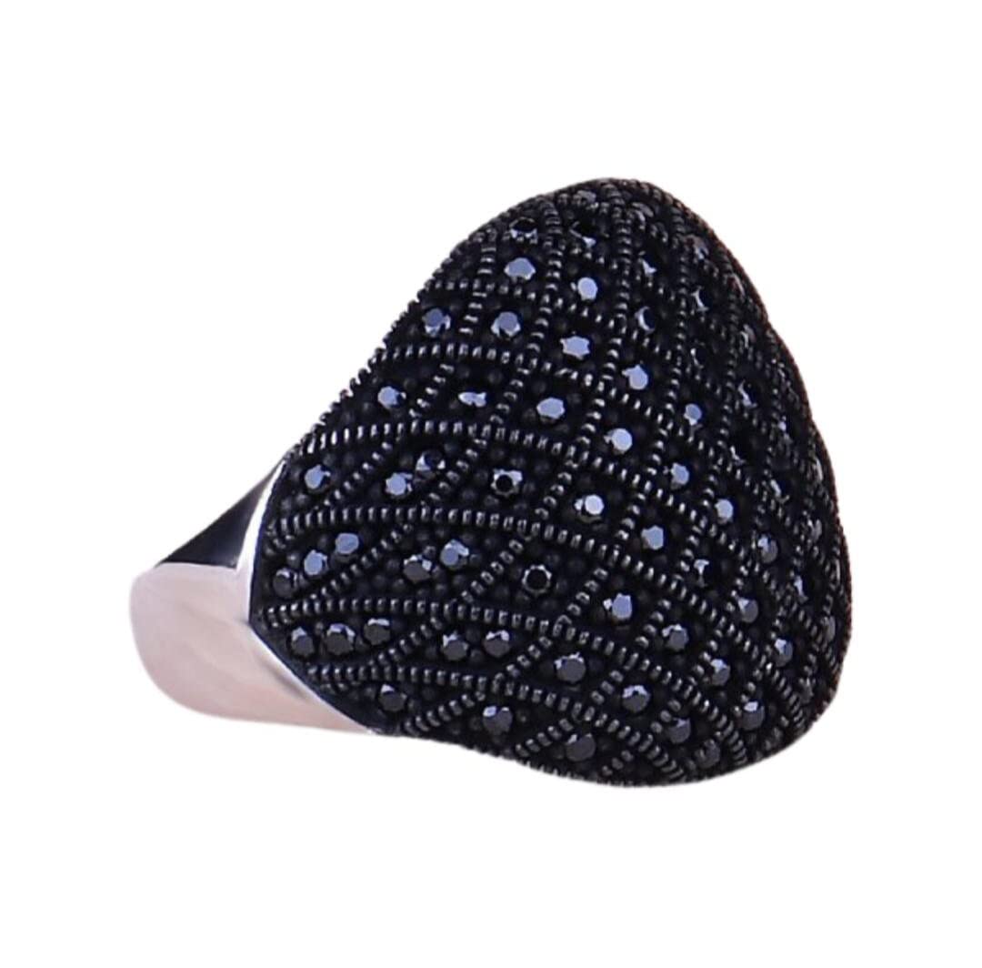 Carat Sutra RARE PRINCE Ottaman Turkish Style Unique Micro Shiny Black Diamonds Ring | Sterling Silver 925 Black Rhodium Plated Ring | Mens Jewelry |, US 11/IND 24-25 (B0DCKDRGFQ) Amazon Price History, Amazon Price Tracker
