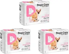 Kit Fralda Higiênica Descartável Para Cachorro Fêmea PP 36 unidades