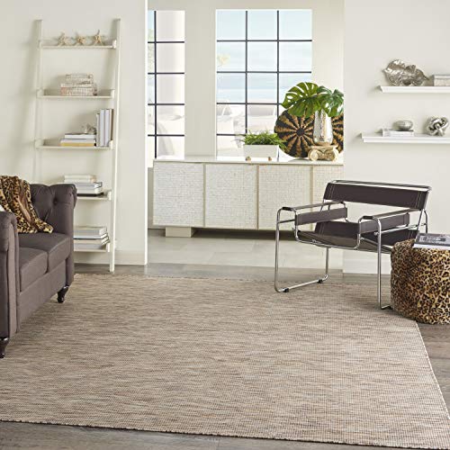 Nourison Positano Indoor-Outdoor Beige 8' x 10' Area Rug, Easy Cleaning, Non Shedding, Bed Room, Living Room, Dining Room, Backyard, Deck, Patio (8x10)