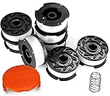 Eventronic 10 Pack String Trimmer Replacement Spool for Black and Decker, 240ft 0.065' AF-100 Autofeed Replacement Spools - Compatible with Black+Decker String Trimmers(8-Line Spool + 1 Cap+1 Spring)