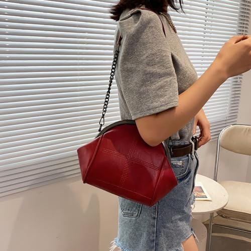 Image of Downupdown Women Purses Handbags Kiss Lock Satchel Bag Chain Shoulder Bag PU Leather Hobo Bags Crossbody Bag Clutch Wallet | Kiss Lock
