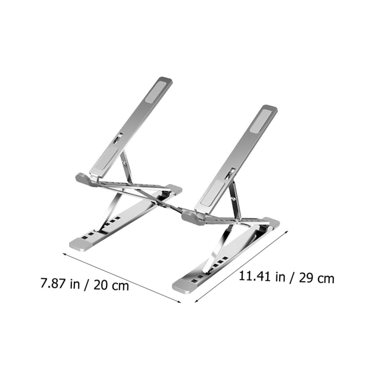 KOMBIUDA Soporte Ventilación Ajustable Portátil de Aleación de Aluminio para Diseño de Doble Capa y Elevador Portátil Refrigeración Adecuado para Escritorio