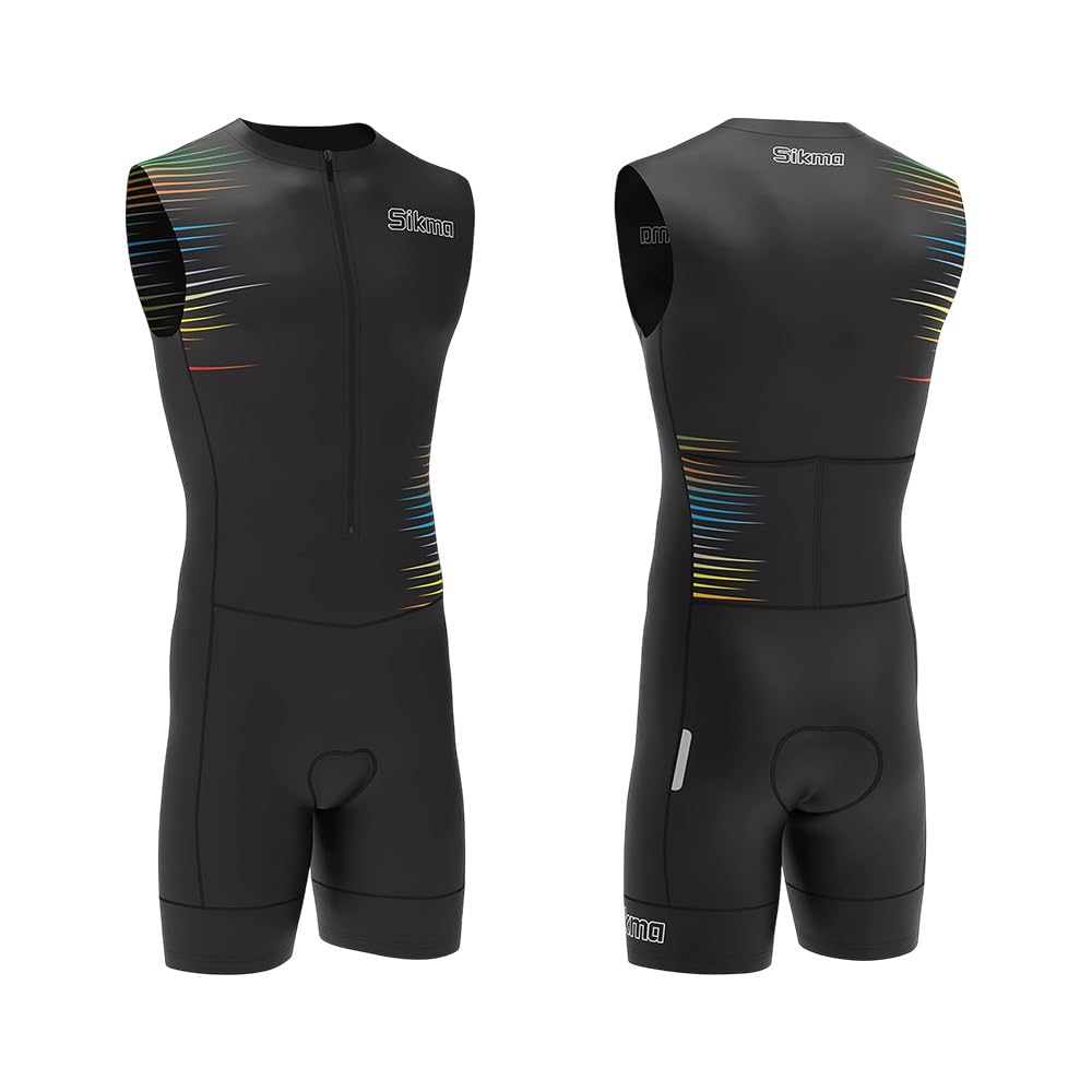Combinaison de cyclisme pour homme avec rembourrage en gel - Coupe courte et sublimée