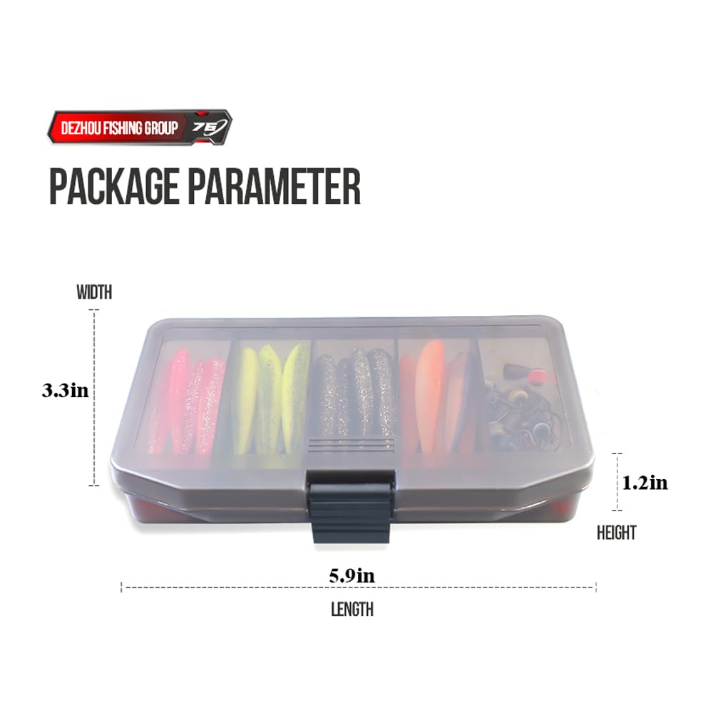 Angelköder-Set, Barsch und Forelle Tackle Box Kit, Metall Löffel Köder mit Haken, Blau und Silber