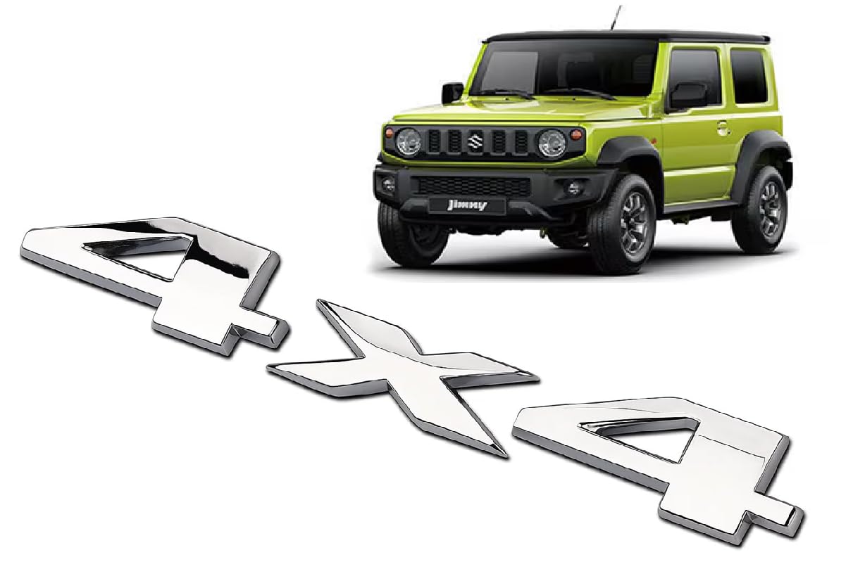 Metal 3D 4X4 Logo Sticker for Jimny All 2025 Year Onwards Models of Mar-UTI Suz-uki Trunk Rear Fender Emblem, 4X4 Letter Badge Side Stickers, Universal Fit for All Cars (Chrome)-image-30