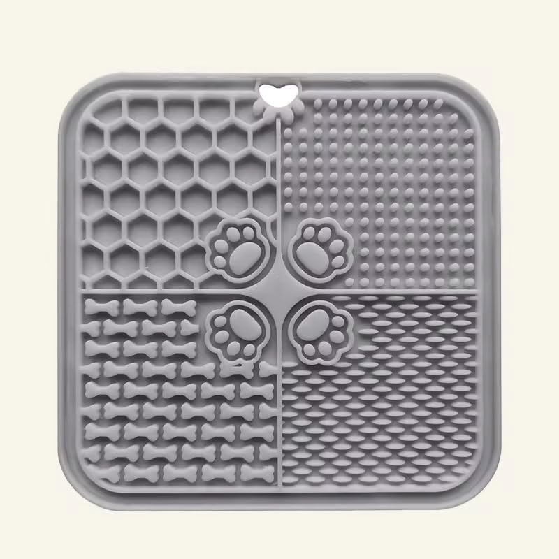 PETS EMPIRE Lick Mat for Dogs and Cats | Slow Feeder, Licking Mat for Bathing, Grooming, Nailing, and Trimming | Stress and Anxiety Relief | Strong Sucking Dispensing Distraction Device (Grey) (B0D3F6NFNH) Amazon Price History, Amazon Price Tracker