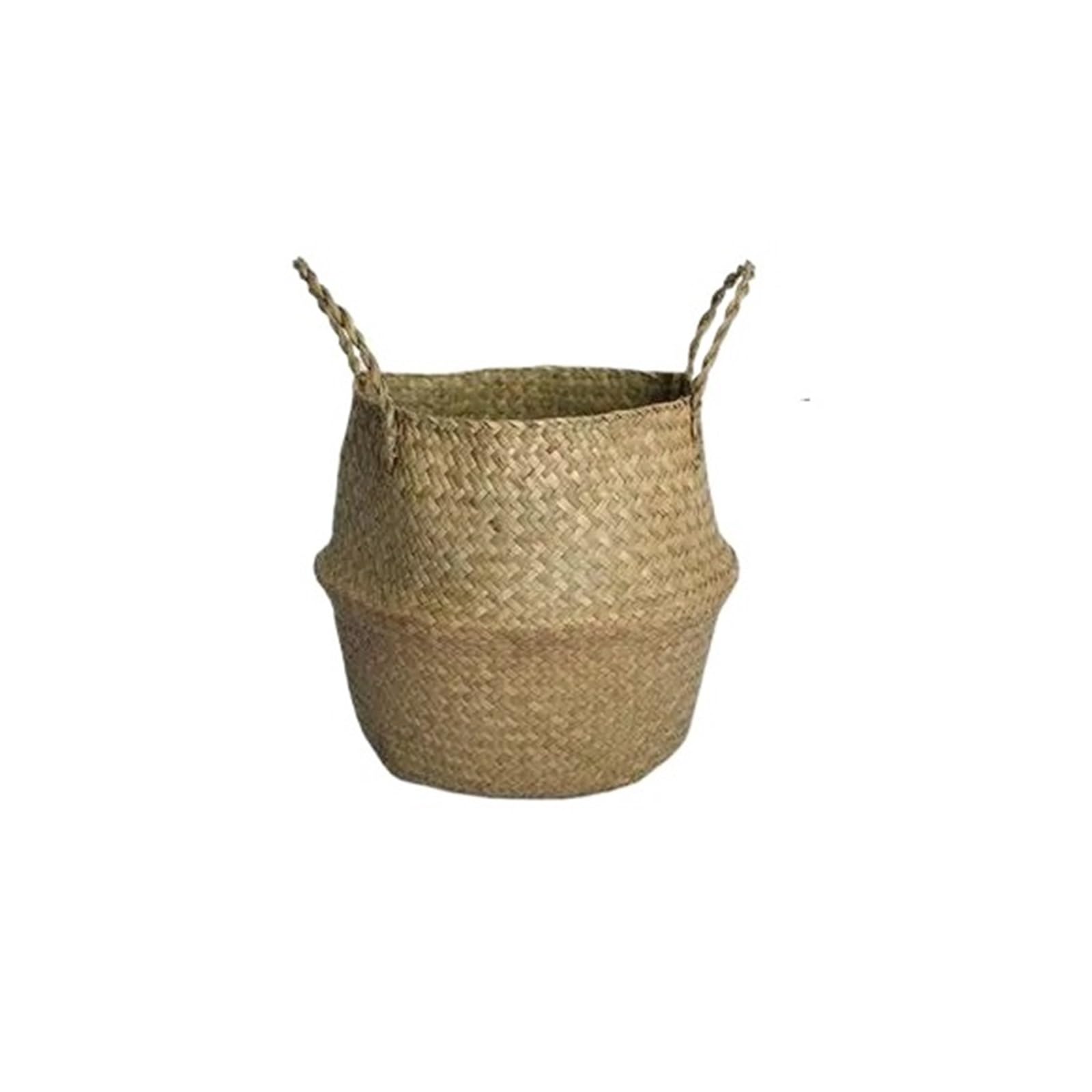 JFNKLFG Woven Plant Pot Storage Basket Flower Baskets BASKET Cesta Mimbre Dirty Clothes Basket- Rattan Hanging Woven Pot(32CM L)