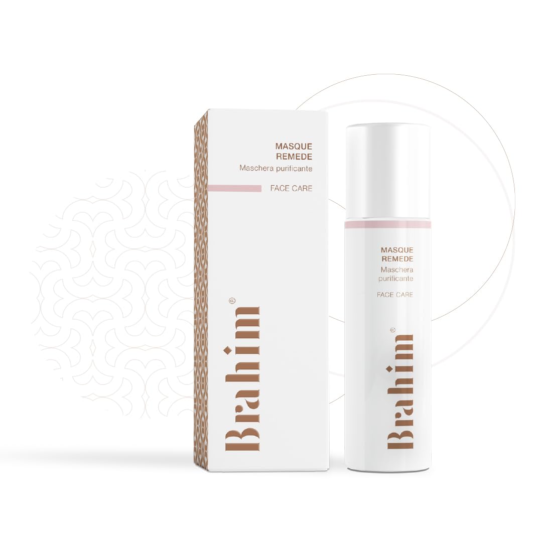 Brahim® Masque Remede – Maschera Purificante Viso 100ml: Pelle Purificata, Porosità Ridotta e Comfort Avvolgente con Argilla Verde e Propoli