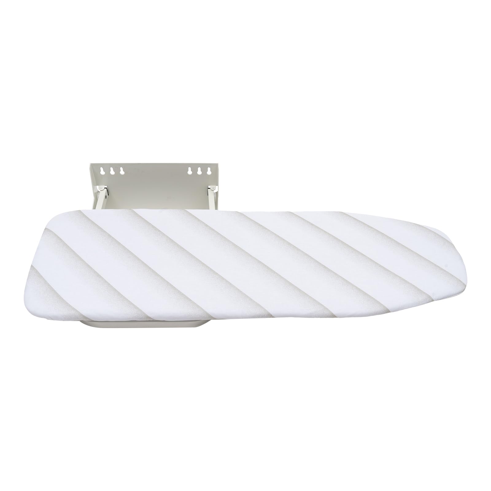 Wall Mounted Ironing Board with Iron Holder, Foldable Space Saving Design, 37.4x7.5 Inch Compact Mount Fold Down Iron Board, Heat Resistant Cover (428°F), Fold Down Ironing Station for Home, Closet