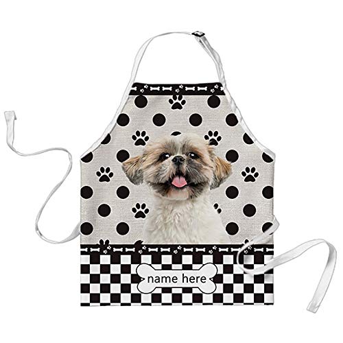 Tablier de cuisine personnalisé avec motif chien Shetland Sheepdog
