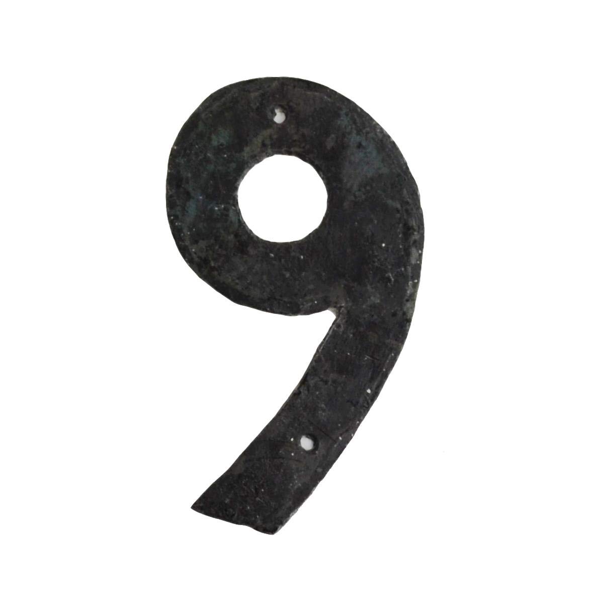 Black Country Metal Works Iron 4" House Number 9