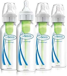 Dr. Brown’s Anti-Colic Options+ Baby Bottles, Narrow, 8oz, 4 Pack