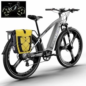 cysum 29 inch elektrische fiets voor heren, elektrische mountainbike, mountainbike, offroad, 75 Nm off-road e-bike volwassenen, MTB elektrische fiets voor dames, Li-accu, afneembaar, 672 Wh, looptijd