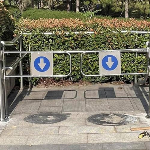 Portail à battant manuel à double action – 100 cm de haut – Porte d'entrée de supermarché idéale pour l'allée du parc d'usine – Accès à 90° Taille 130 x 100 cm pour une circulation facile