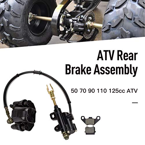 Image of HIAORS Rear Disc Brake Master Cylinder Caliper Assembly for Tao tao Coolster 125cc 110cc Chinese ATV 4-Stroke 90cc 70cc 50cc Kazuma Baja SunL NST Roketa Loncin Lifan Vitacci Quad 4 Wheeler Parts