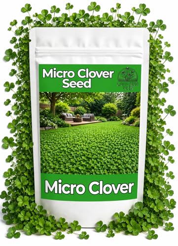 Micro Clover - (8oz) Nitro-Coated 120 000 Total Seed - Transform Your Lawn with Seeds that are Eco-Friendly Low Maintenance and Drought-Tolerant