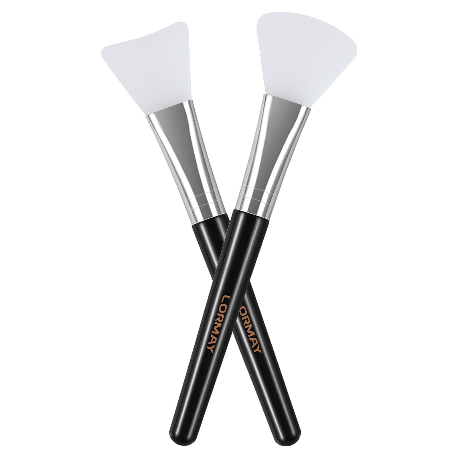LORMAY 2 Pcs Premium Quality Silicone Face Mask Brush for Facials, Mud, Clay Mask, DIY, Modelling Mask, Body Lotion, and BB CC Cream