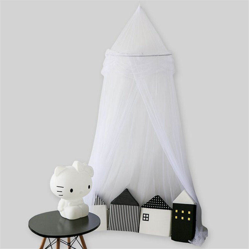zanzariera Lettino Neonato con Supporto Maglia zanzariera Lettino Bimbi con Apertura Pieghevole Neonato per Lettino Bambini 240x60cm (HöhexDurchmesser)