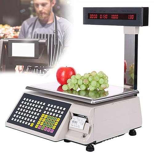 Báscula Comercial Digital con Impresora y Doble Display 30kg miniatura 1