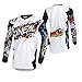 O'Neal | Maglia da Motocross a Manica Lunga | Bambini | MX MTB Mountainbike Enduro | Protezione Gomito Cucita, Collo a V, Materiale Traspirante | Element Youth Jersey Villain | Bianco | Taglia S