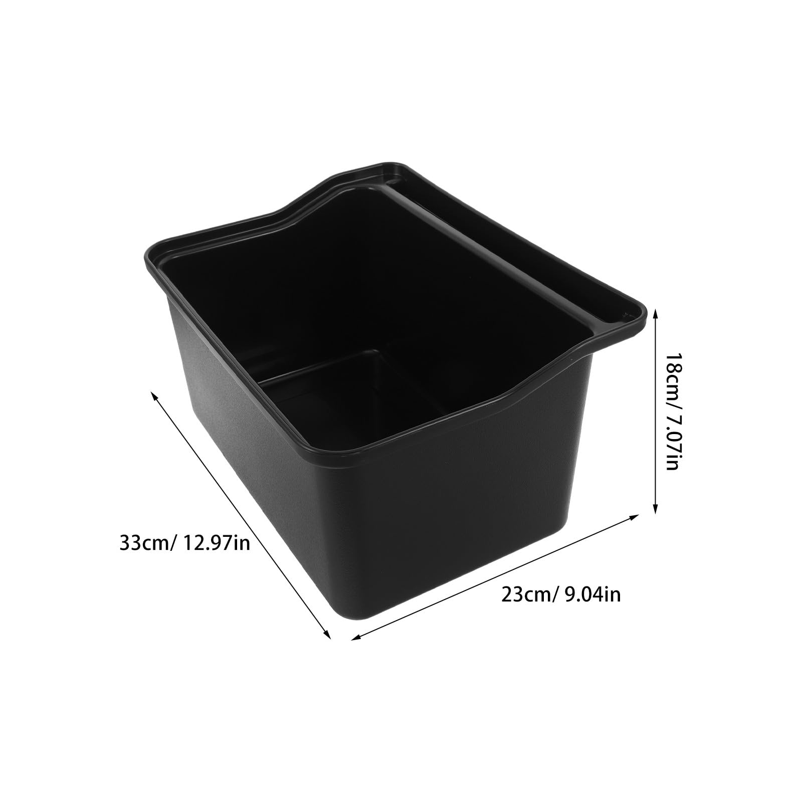 Poubelle de Nettoyage Portable Noire en Plastique pour Chariot Utilitaire | 12, 97 X 9, 04 Pouces, Support de Seau Suspendu, Organisation des Fournitures en Milieu Professionnel