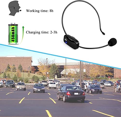 Sistema inalámbrico de micrófono y auriculares Retekess PR13, radio FM portátil con 1 transmisor TR503 y 10 receptores PR13, tecla de bloqueo para caminar, correr e iglesia miniatura 2