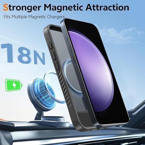 Image of KARWAN?Ultra Hybrid Matte Back Cover Case Compatible with Stand Magnetic for Google Pixel 10 | Mag-Safe Wireless Charging | Camera Bump Protection -(Black)