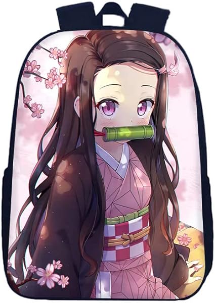 WONKO Demon Slayer Mochila Infantil, Impermeable Animados Diaria Escolar Bolsa, para Niños Niñas Regalo Deporte Viaje, Bolsillo-Kamado Nezuko3