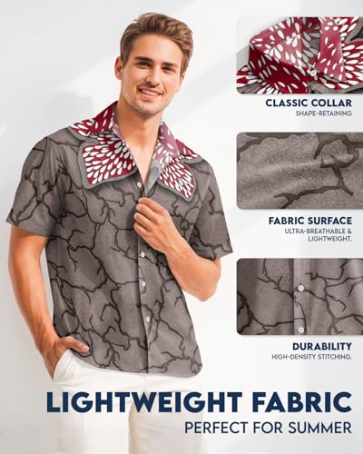 Image of 99TIMORO Fathers Funny Mens Hawaiian Shirt, Movie Button Down Short Sleeve Top, Father Day Summer Gifts