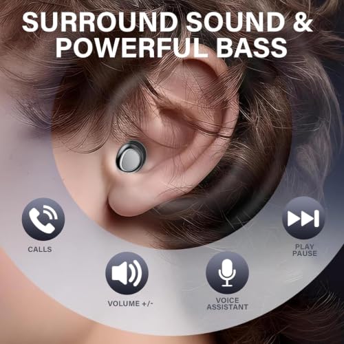 Image of Wireless Earbuds, Hybrid ANC 40dB Noise Cancelling Headphones, 50H Playtime, Bluetooth 5.4, 10mm Drivers with 5 EQ, ENC Dual Mic, IPX7 Waterproof, Digital Battery Display iOS /Android Sport /Sleep