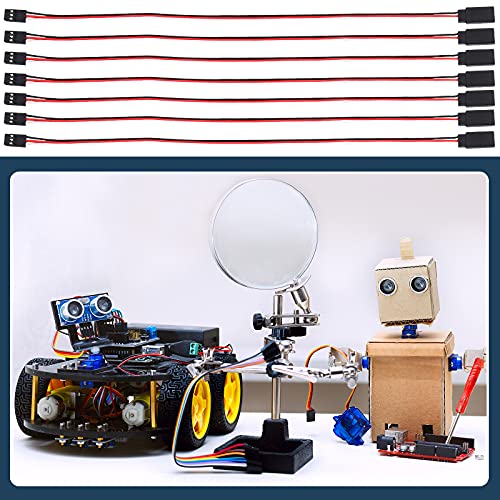 Image of Frienda 15 Pieces 3-pin Servo Extension Cables Servo Extension Cord Male to Female Rc Wire Cable Connectors Compatible with Rc Jr Futaba Car Airplanes(11.8 Inch)