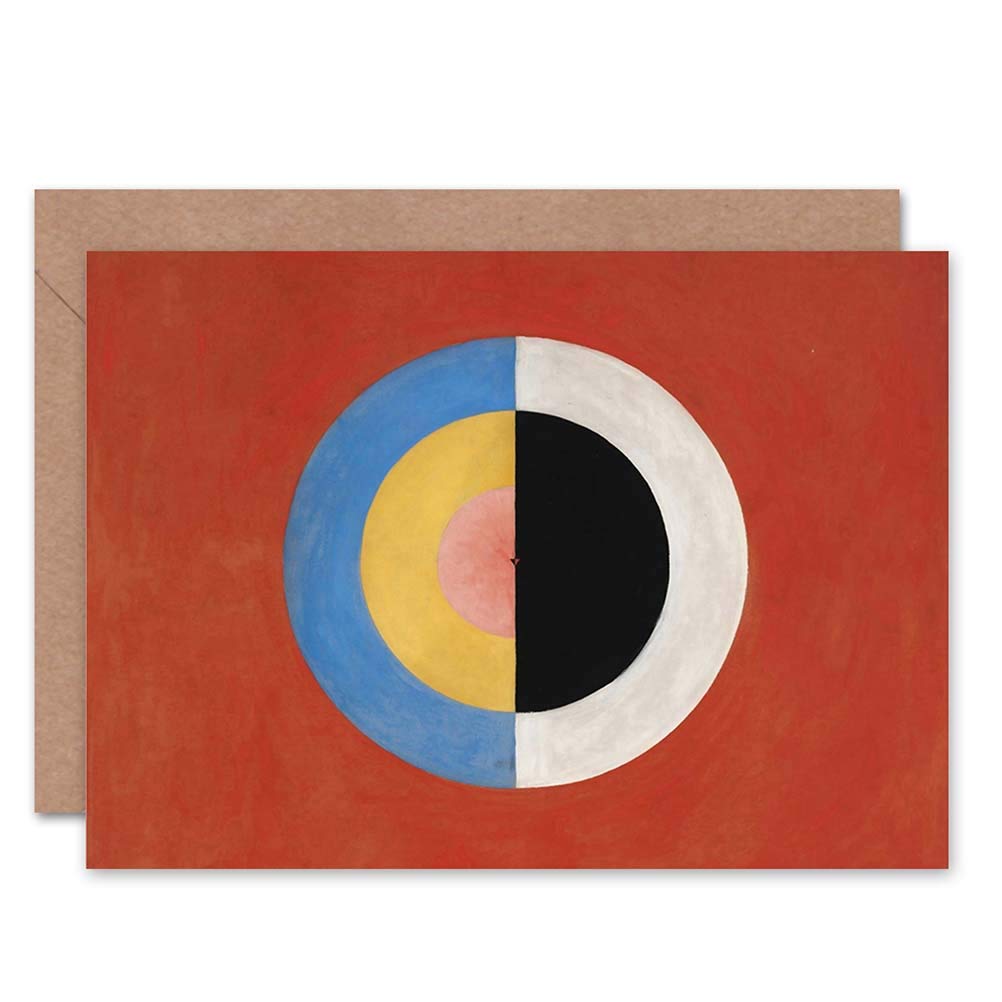 Wee Blue Coo Blue Wee Coo Hilma Af Klint Svanen Abstract Circles Painting Art Greetings Card